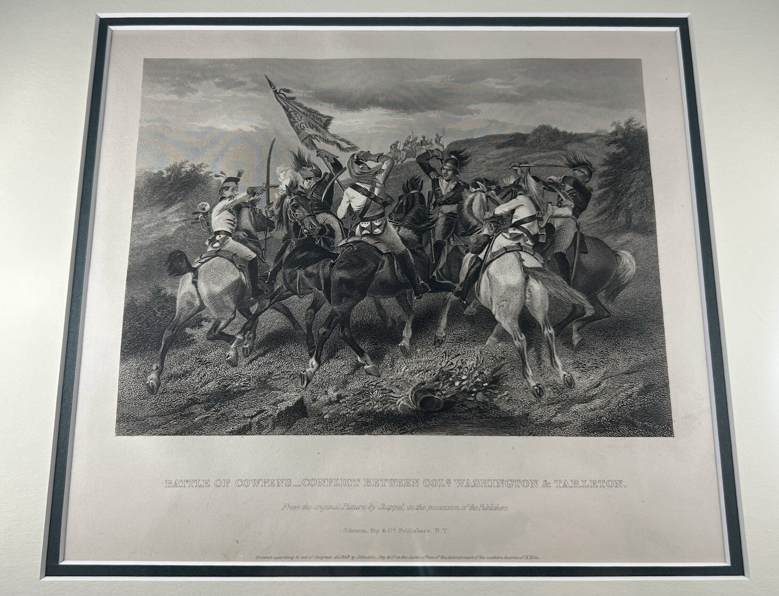 Sketch Hand-Drawn & Signed by Banastre Tarleton British Leader at Battle Cowpens