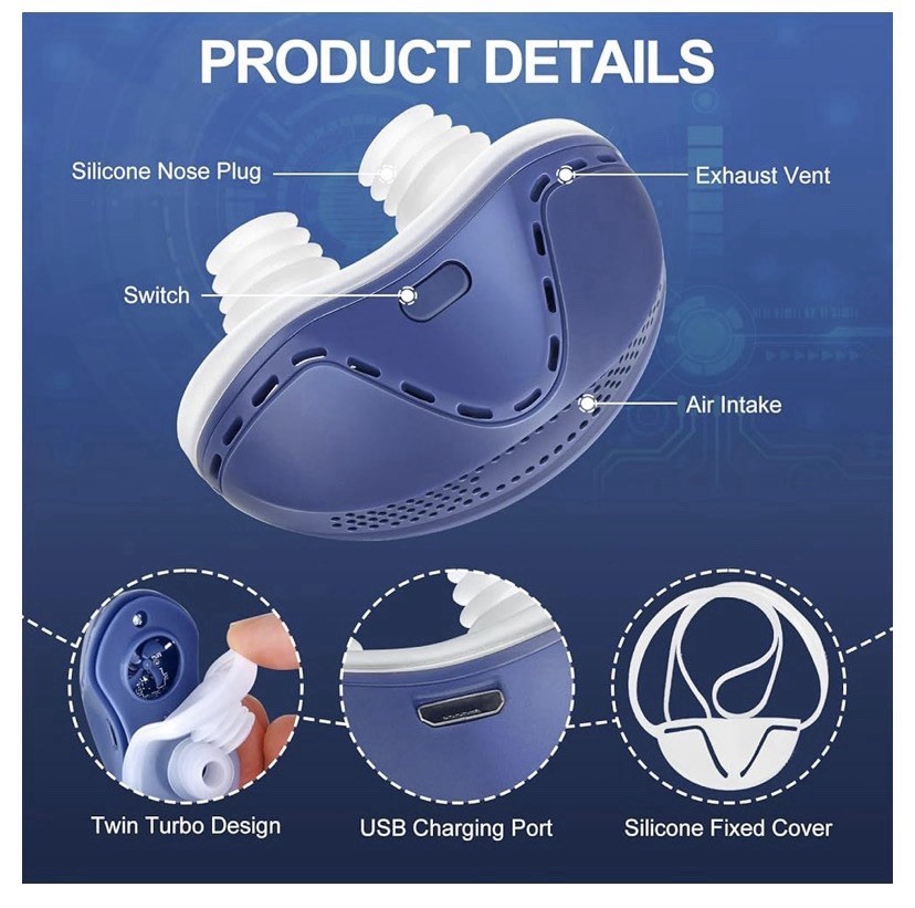Anti Snore Device,Electric Stop Snoring Solution,Mini Portable -Open Box