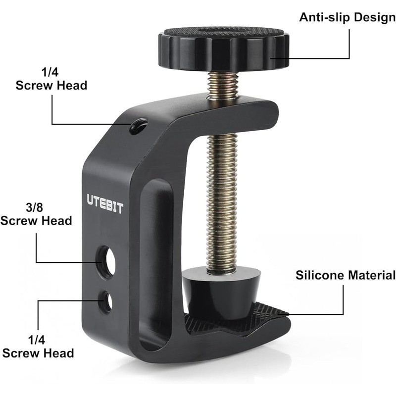 Durable Adjustable Mini C Clamp Set Woodworking Desk Table Bench Mounting New