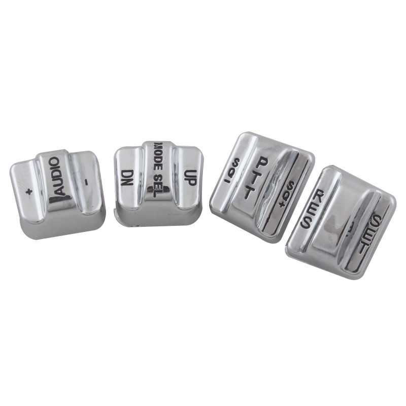 Chrome Hand Control Switch Housing Button Caps For Harley Electra Glide 96-13