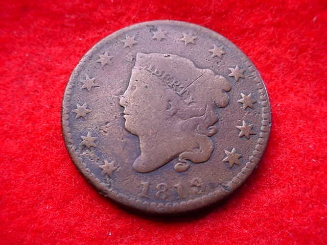 1819 CORONET HEAD LARGE CENT  COPPER COIN!   #T-40
