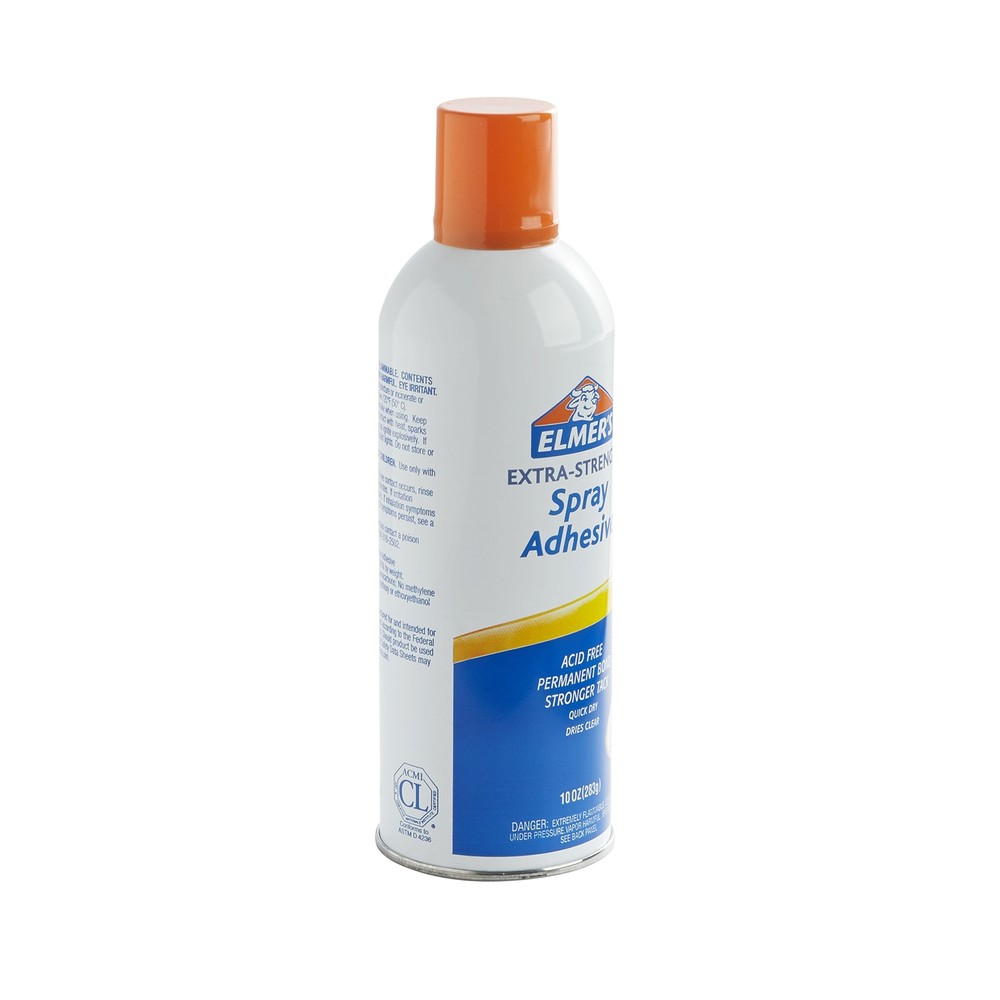 Elmers Extra Strength Spray Adhesive 10oz Quick Dry Clear Permanent Bond