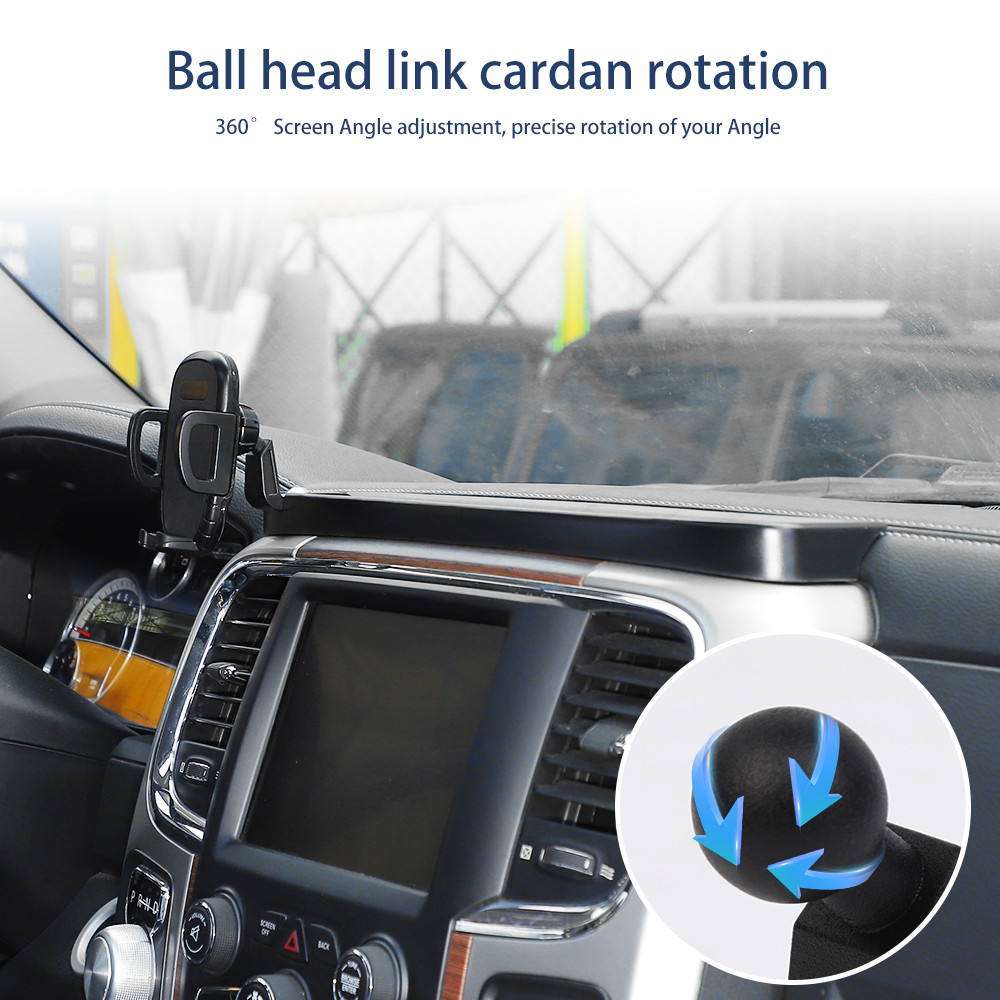 For Dodge Ram 1500 2012-17 Center Console Storage Box Mobile Phone Bracket Mount