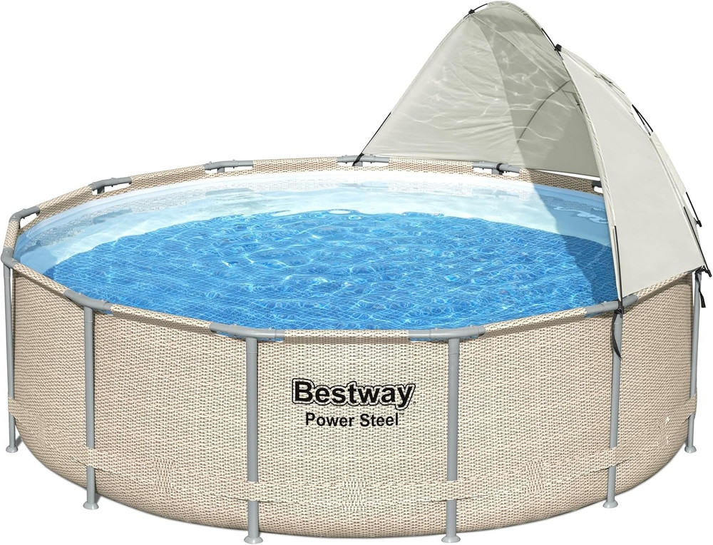 Pool Canopy Sunshade | Compatible with round above Ground Swimming Pools between