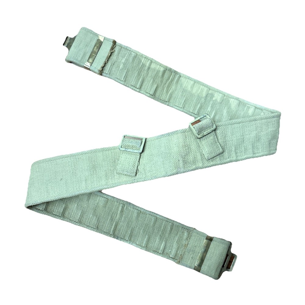 Canadian WW2 Pattern 37 Webbing Combat Belt Blancoed Khaki
