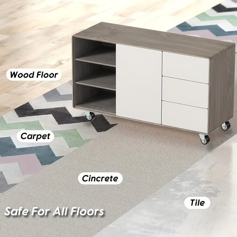 Swivel Caster Wheels with Brake - Quiet, 360° Rotating for Furniture & Carts