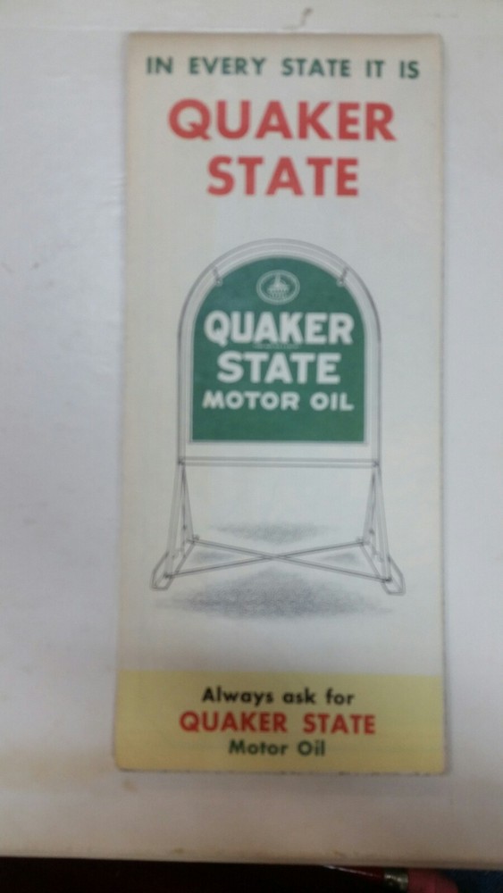 1970 Quaker State New York road map