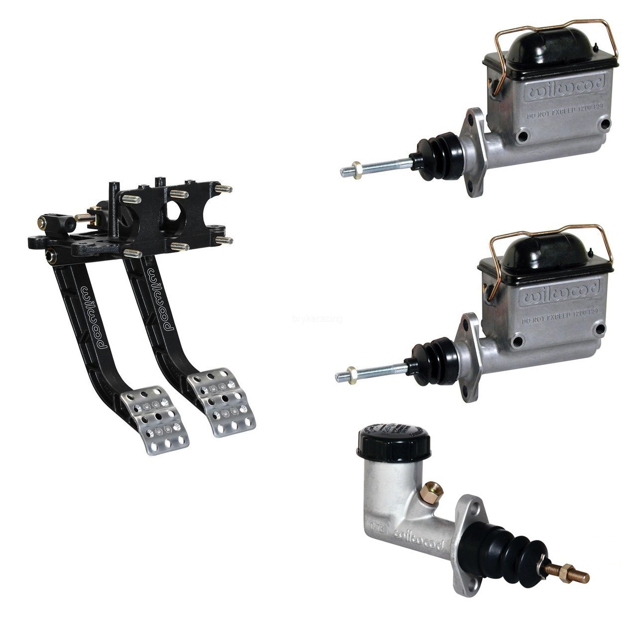 Reverse Swing Mount Brake Clutch Pedal Combo Assembly Master Cylinders 6.25:1