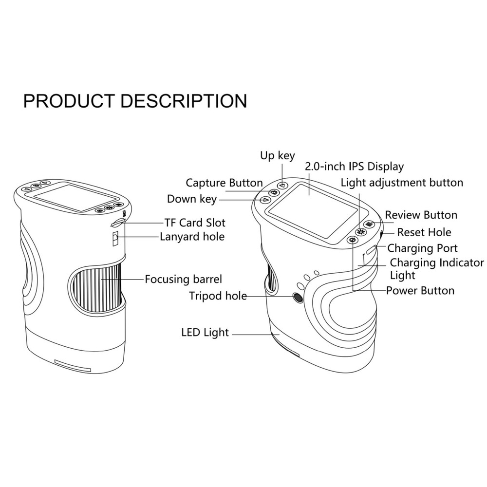 USB Handheld Digital Microscope 1000x with Screen for Kids Science Learning Tool
