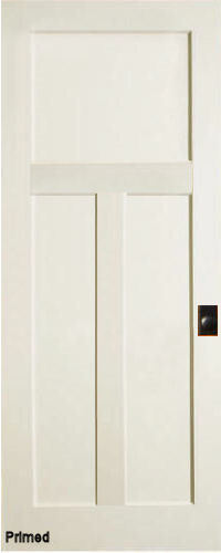 Prehung 3 Flat Panel Primed Mission Shaker Stile & Rail Solid Core Doors 8ft Ht.