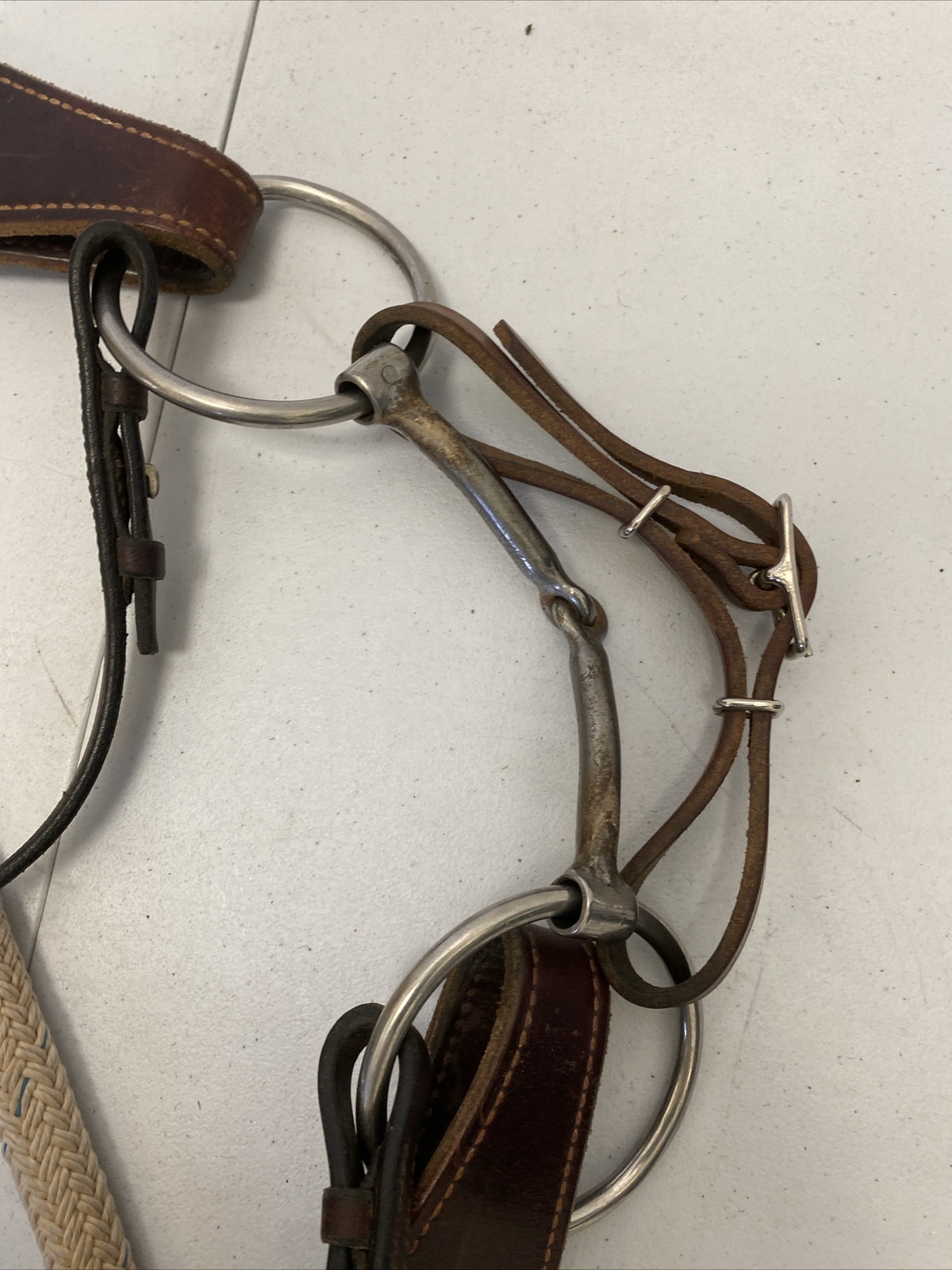 PARELLI Authentic COMPLETE Snaffle BRIDLE Set~Horseman's Mecate Reins~Slobbers