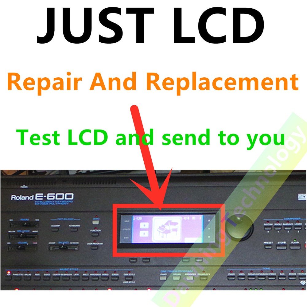 Original LCD Fit For Roland E 600 E-600 Piano Display Screen Repair Replace