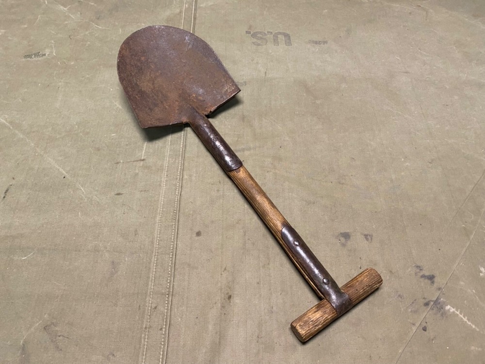 ORIGINAL WWI WWII US ARMY M1910 T-HANDLE FIELD E-TOOL ENTRENCHING SHOVEL-1943