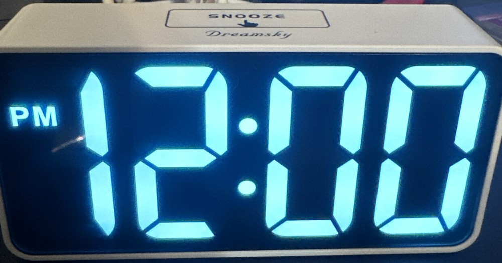 DreamSky Compact Digital Alarm Clock with USB Port for Charging. C