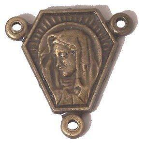 Jesus - Mary center piece - Bronze (1.3 cm-0.5" )
