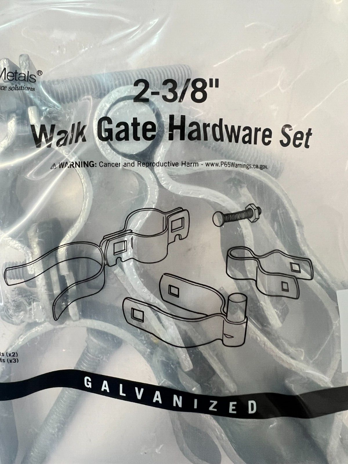 CASE OF 6 SETS Merchants Metals 2-3/8" Walk Gate Hardware Set 59050614 / 92147