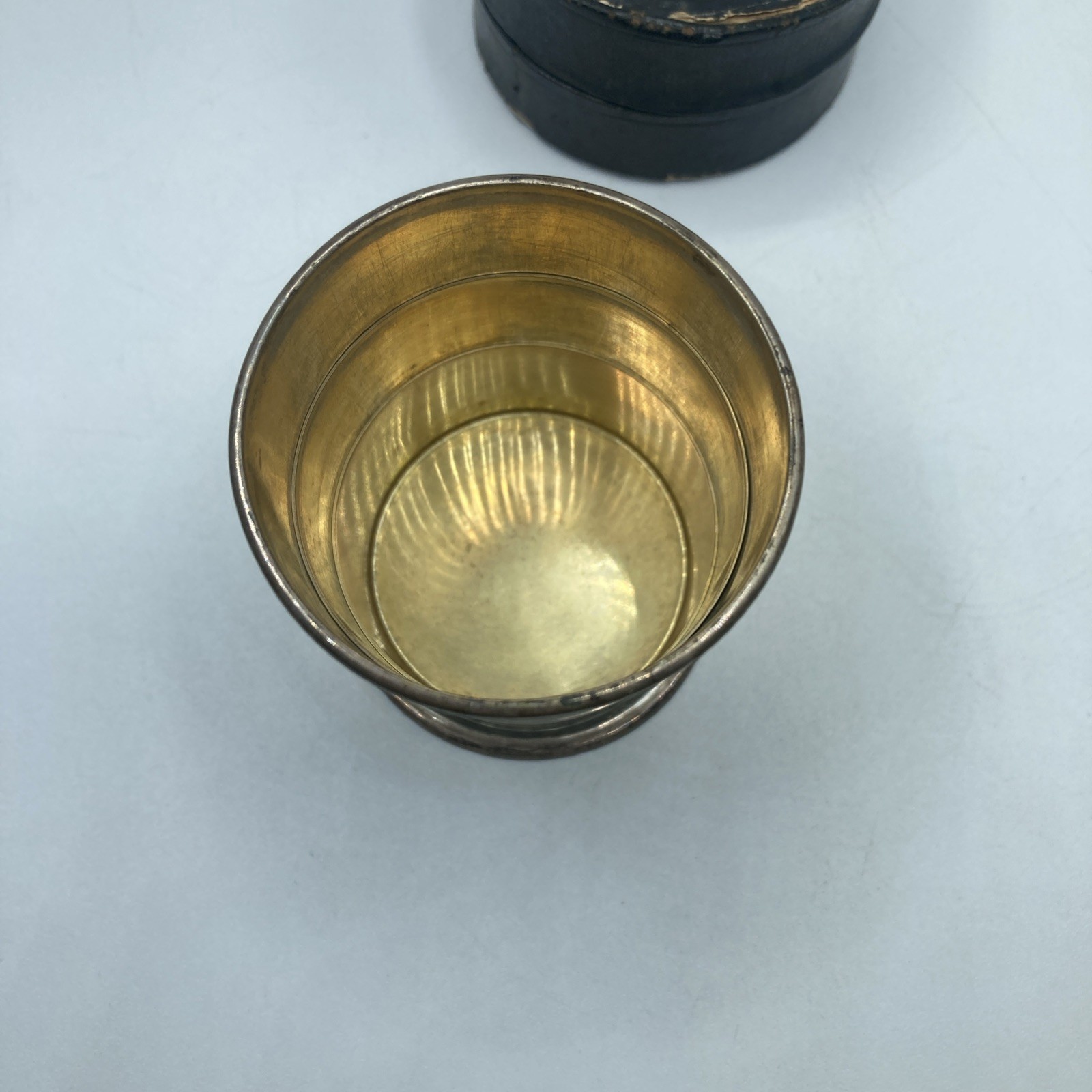 Vintage Antique Sterling Collapsible Cup - 62 Grams - With Case