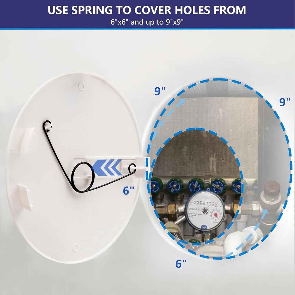 10" Round Access Panel for Ceiling and Wall - Adjustable from 6 to 9 inches -...