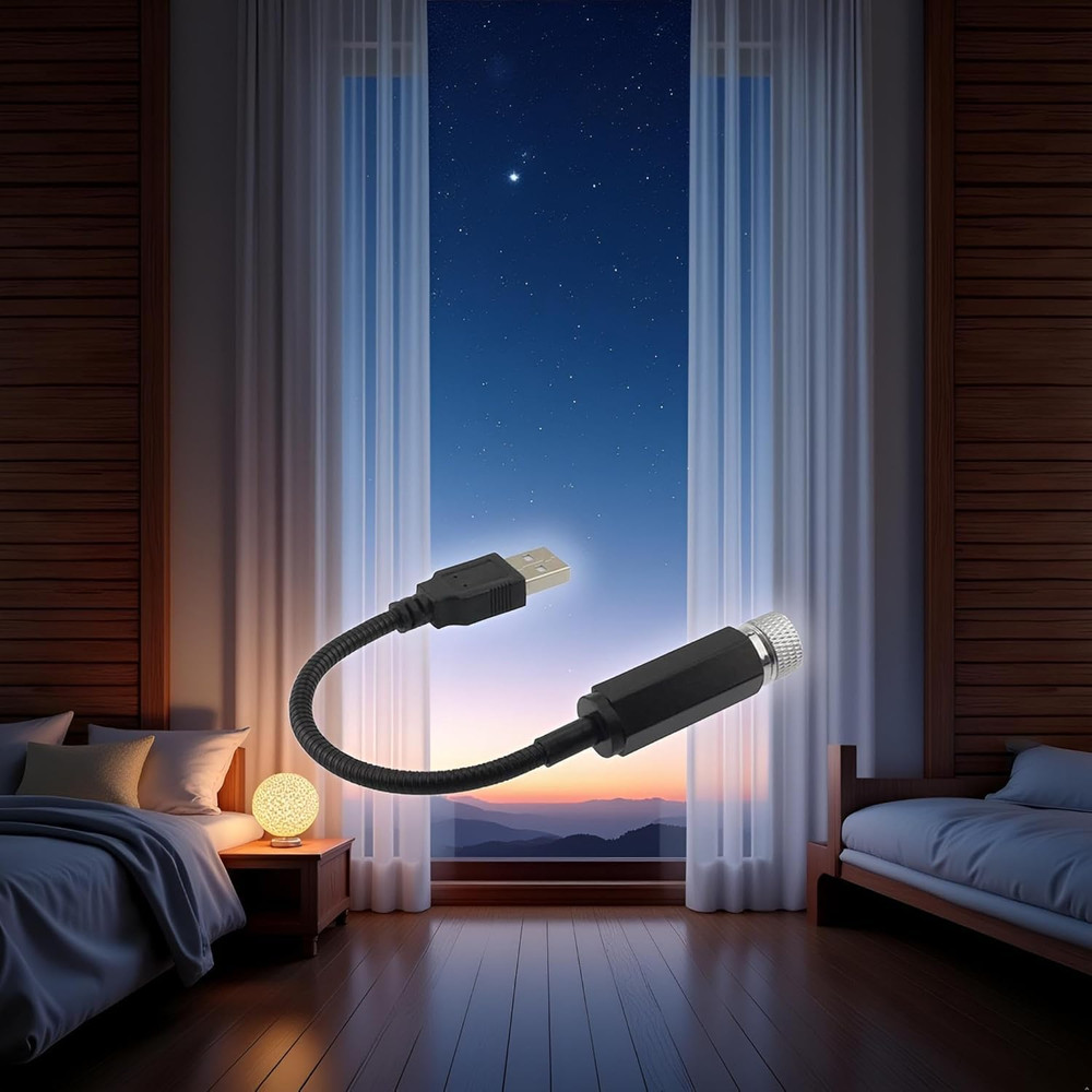 Mini Led Star Projector Night Light, Violet Blue Interior Car Lights, Adjustable