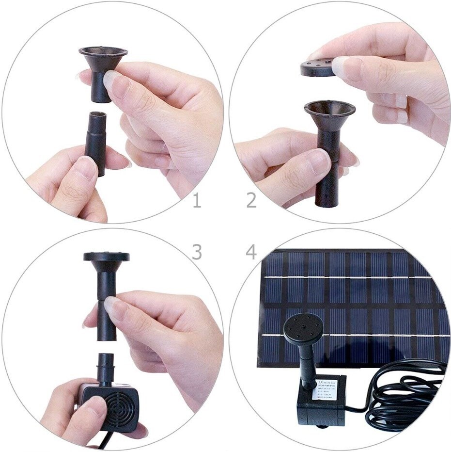 Solar Power Fountain Floating Water Pump for Bird Bath Pond