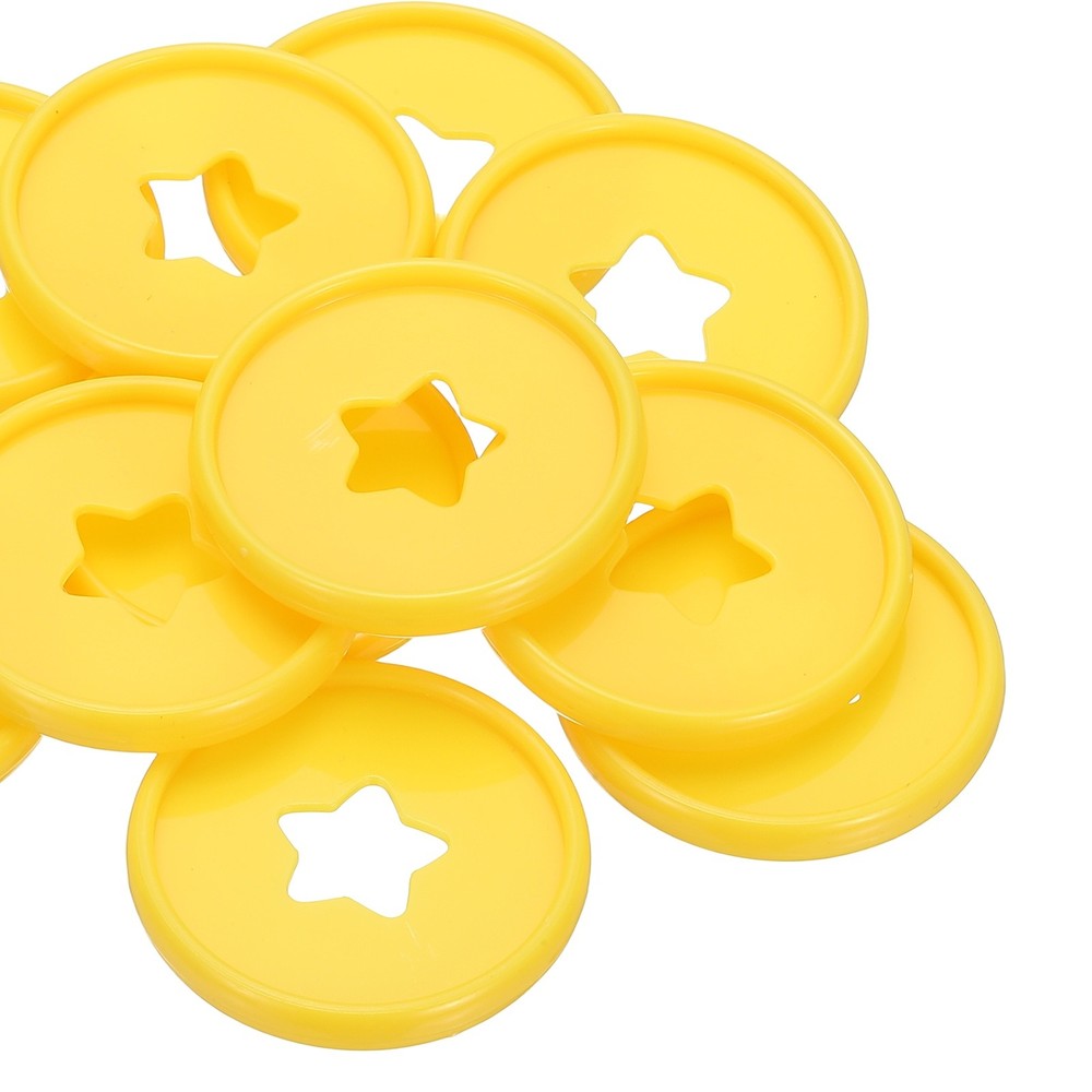 35mm Plastic Book Binding Discs, 11 Pack Expansion Discs Star, Yellow
