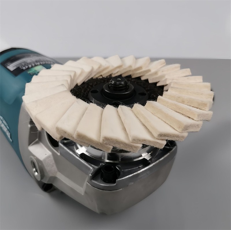 3PCS 125MM Wool Felt Flap Disc Metal working Polishing Buffing Wheel For Grinder