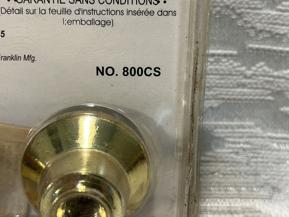 NIB Crystal Glass Door Knobs Franklin Mfg 800CS Sealed - Knobs, spindle & screws