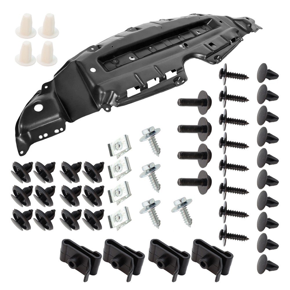 Front Engine Splash Shield & 50Pcs Under Mudguard Clips Screws Kit For Toyota