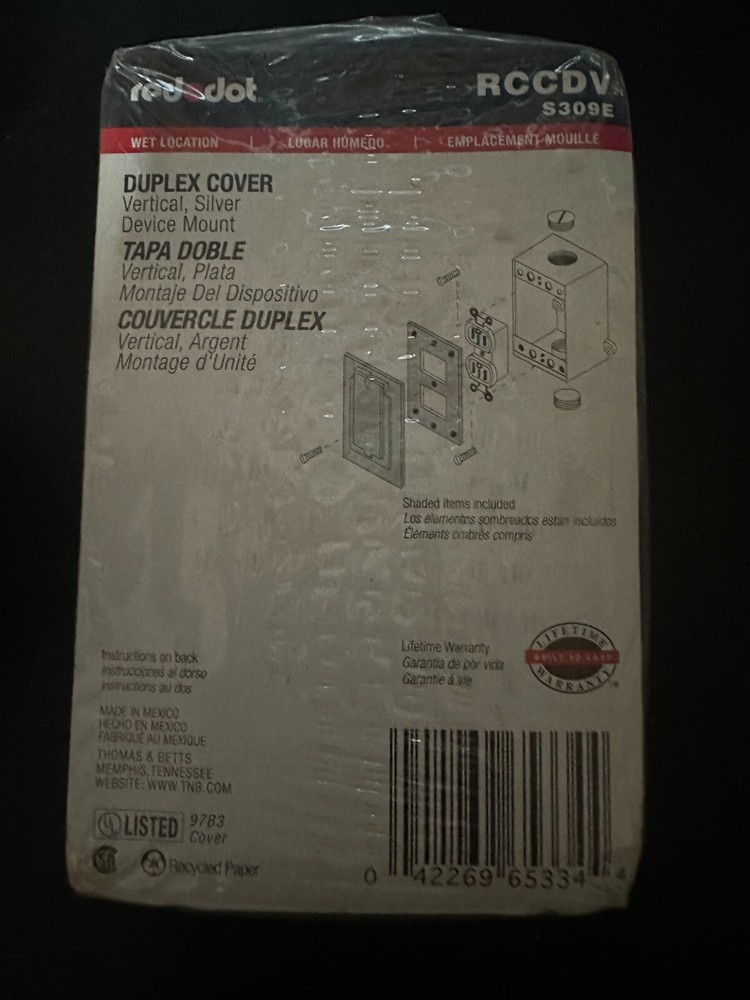 RED DOT RCCDV DUPLEX COVER VERTICAL SILVER