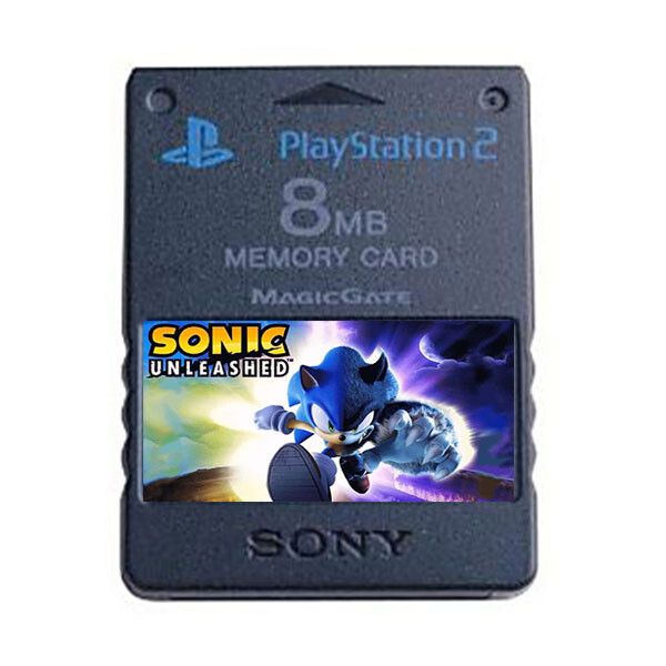 Sonic Unleashed PS2 Official Memory Card Completed Unlocked Saves