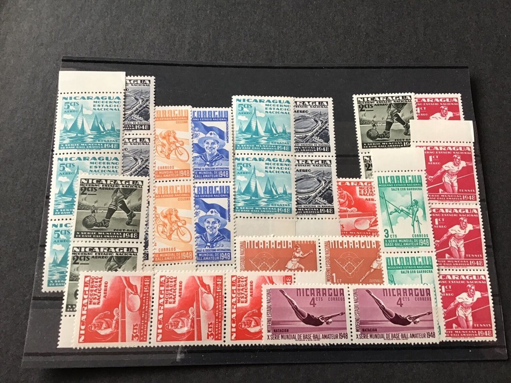 Nicaragua mint never hinged stamps pairs Ref 49989