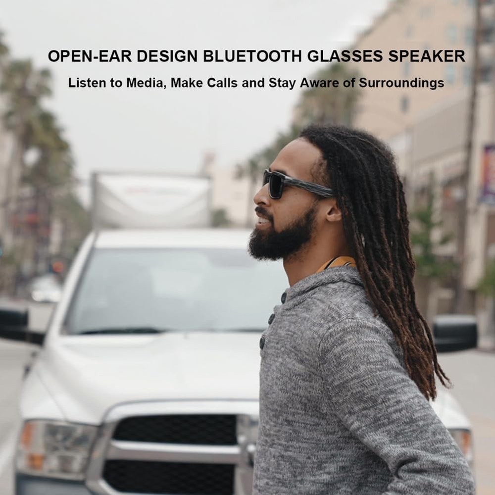 OhO Smart Glasses,Polarized Sunglasses with Bluetooth Speaker,Athletic/Outdoo...