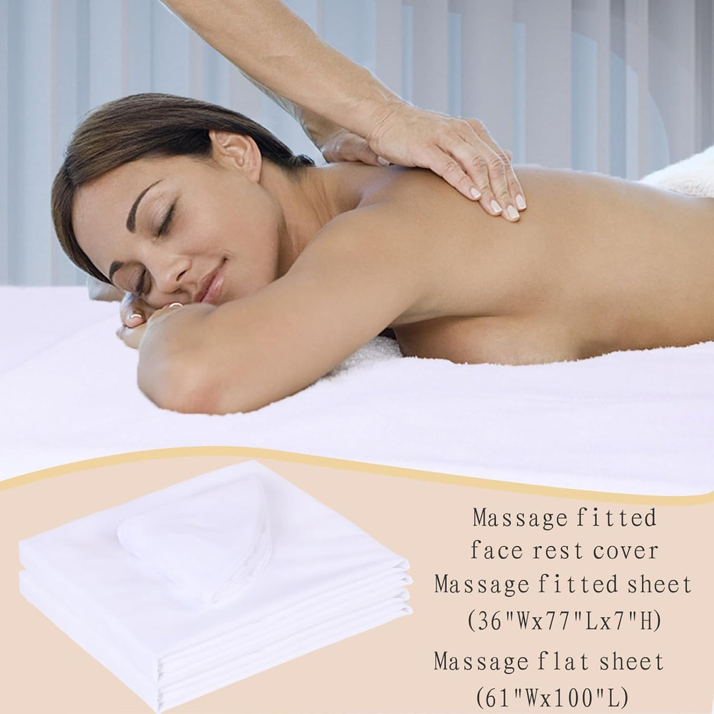 Soft 3 Piece Set Microfiber Massage Sheet Set,For Massage Tables,Includes Massag