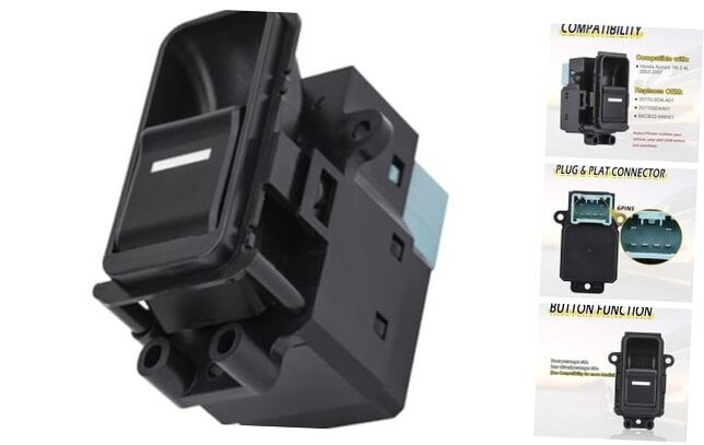 Passenger Side Power Window Switch Control Button Compatible with Honda Accord