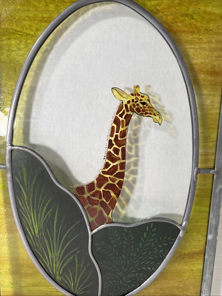 Vintage Stained Glass Panel (Giraffe) ABSOLUTELY BEAUTIFUL
