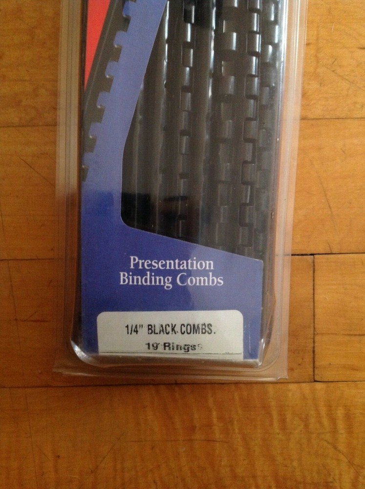GBC Presentation Binding Combs Spines 1/4 -0.25 "Inch Black 50 Count