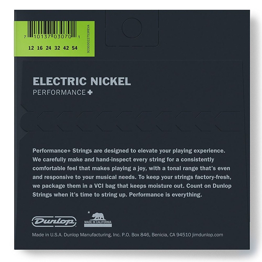 Dunlop DEN1254 Performance+ Electric Guitar Strings, Heavy