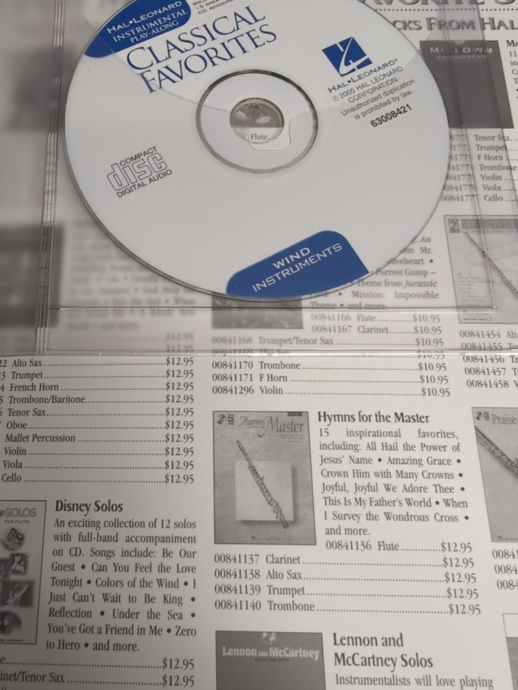 Classical Favorites - Clarinet With CD Accompaniment