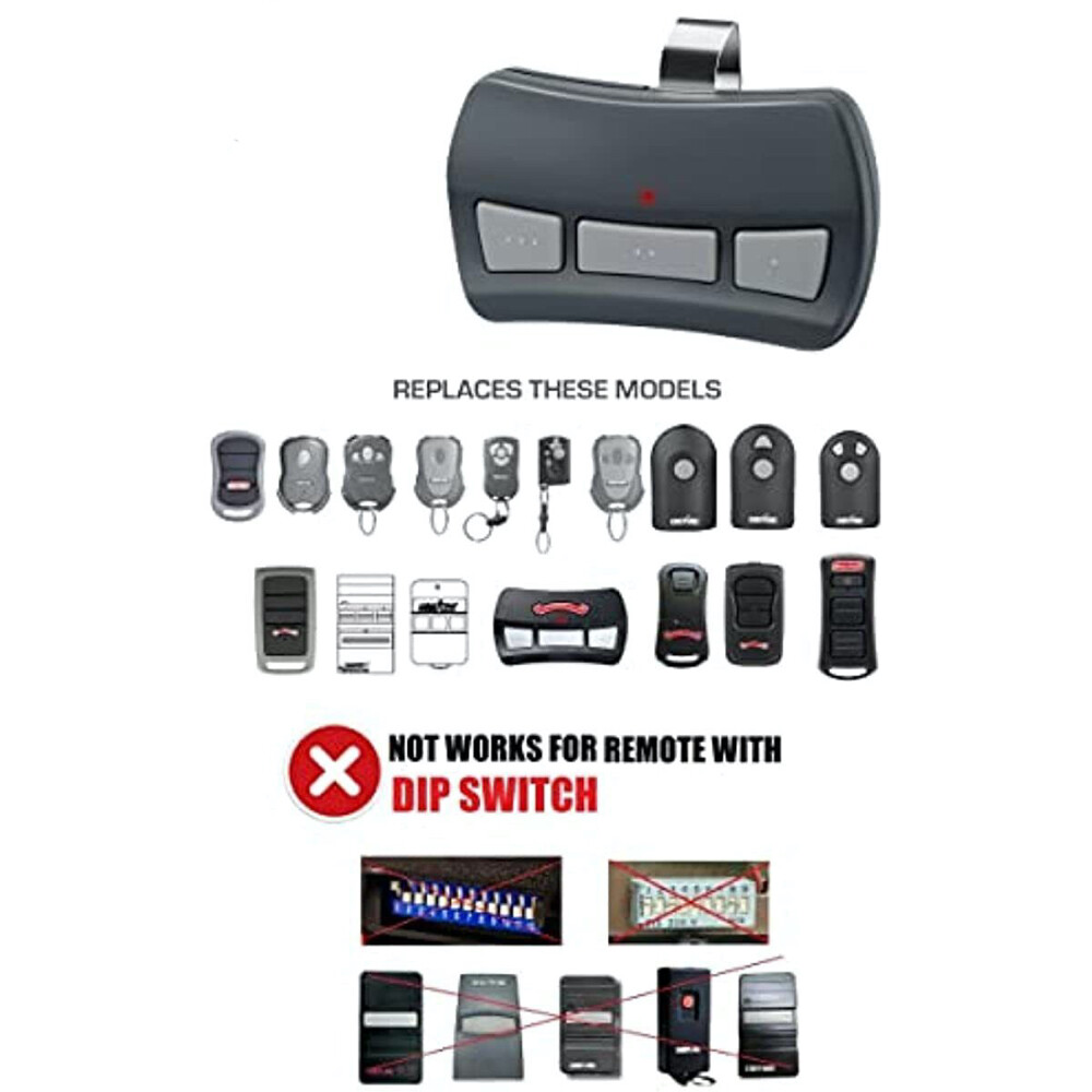 2 Pack For Genie GITR-3 OCDTR-3 Intellicode Garage Door Remote Compatible/