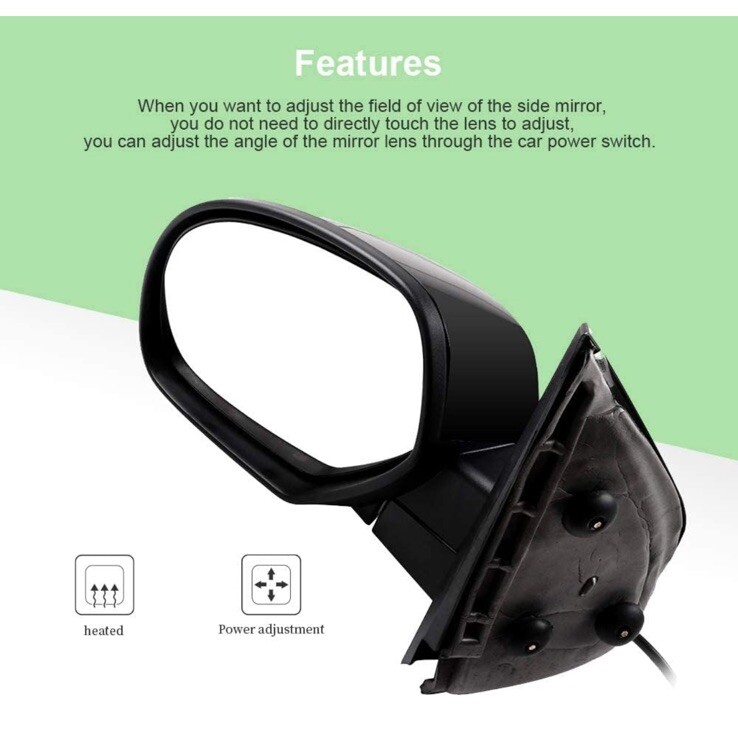 SCITOO Towing Side View Mirror Driver Side, Power Controlled Heated Options