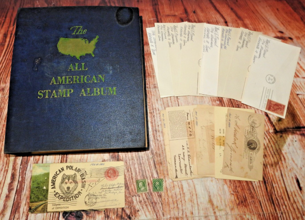 The All American Stamp Album 1940's - 1960's Incomplete Partial First Day Issues