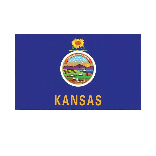 Kansas Flag Sticker Decal