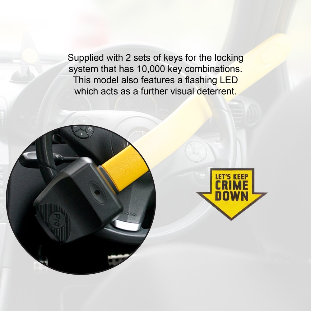 Stoplock PRO Steering Wheel Lock Recommended for Ford Kuga 2008 Onwards
