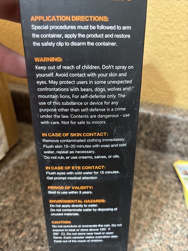 AIMHUNTER tactical pepper spray with uv dye