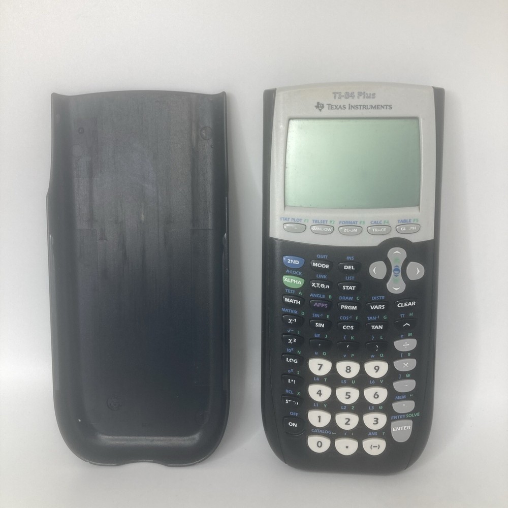 Texas Instruments TI-84 Plus Graphing Calculator and Cover