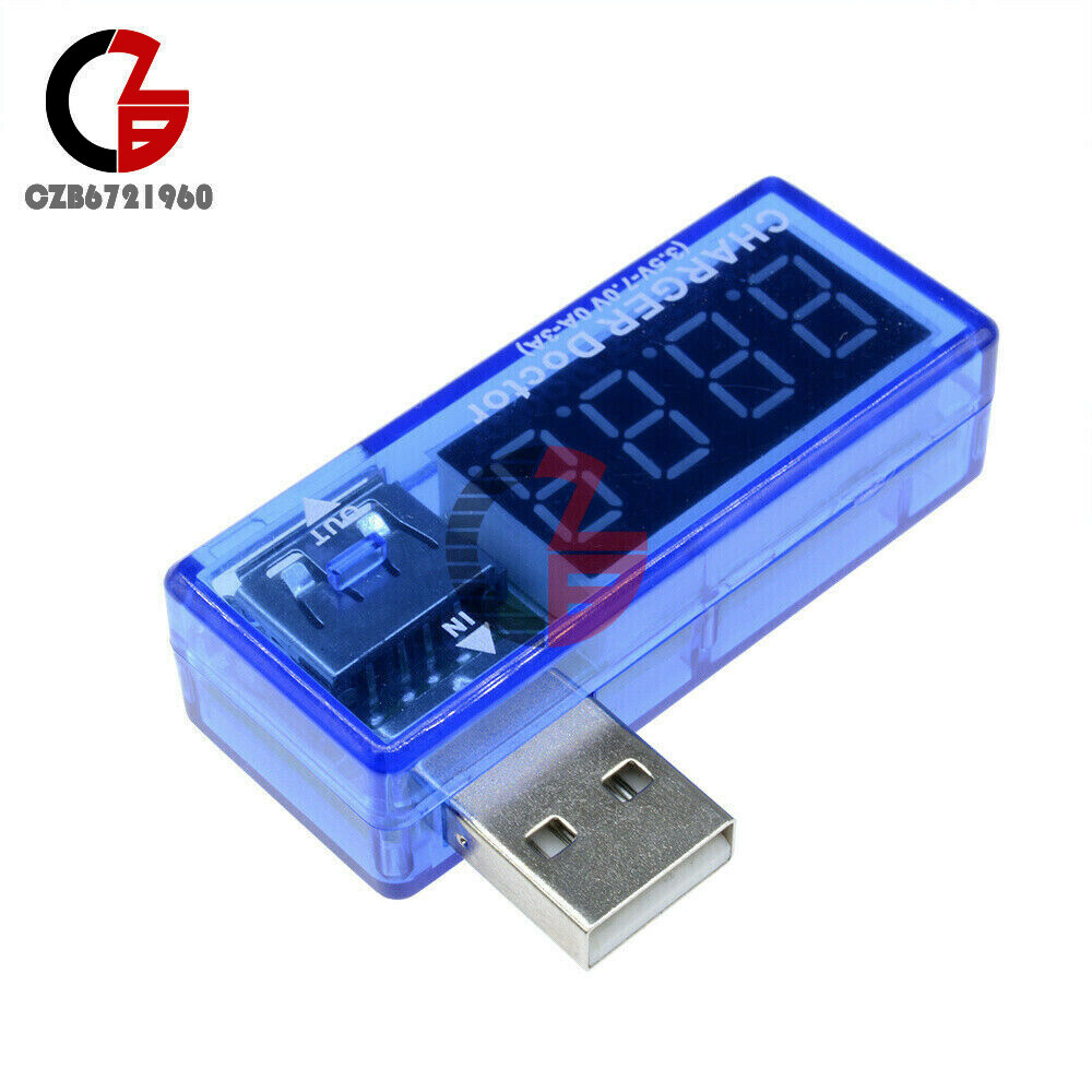 Digital Dual LED 5V USB Current Voltage Meter Voltmeter Power Ammeter Detector