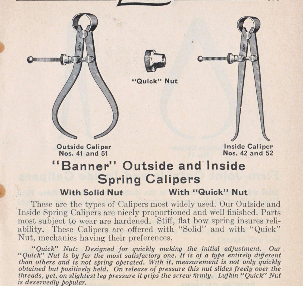 LUFKIN 6" #41 + #42 Outside Calipers