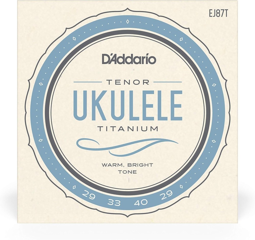 Ultimate Titanium Ukulele Strings - D'Addario EJ87T 4-String Set for Tenor Uke