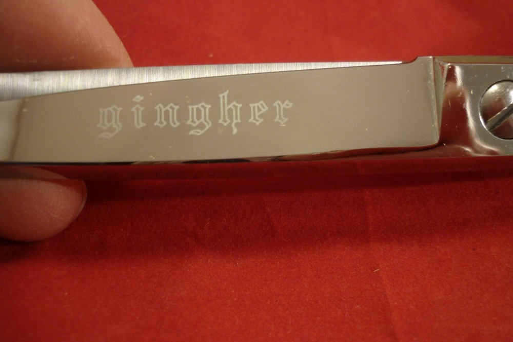 GINGHER G-8 KNIFE EDGE SCISSORS CHROME SHEARS 8"