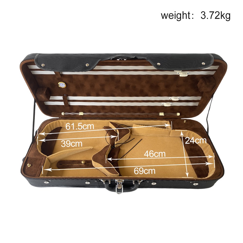 Double Violin Case Viola Case Wooden Struct Adjustable Size Violin Box Strong